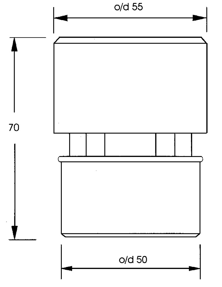 Клапан вентиляционный DN 50 д/канализации (канализационный аэратор), 3л/сек McAlpine 