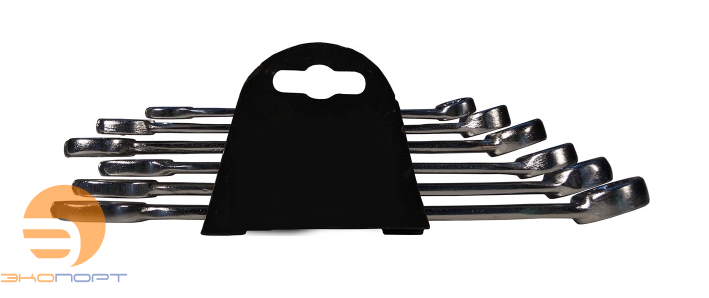 Ключ комбинированный набор,  8шт (8-19мм) хромированная углеродистая сталь, "Политех" CS КРЕПЕЖ