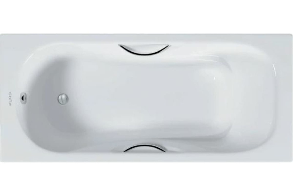 Ванна чугунная эмалированная ГАММА 1700x750x420 в комплекте с 4-мя ножками и 2-мя ручками AQUATEK