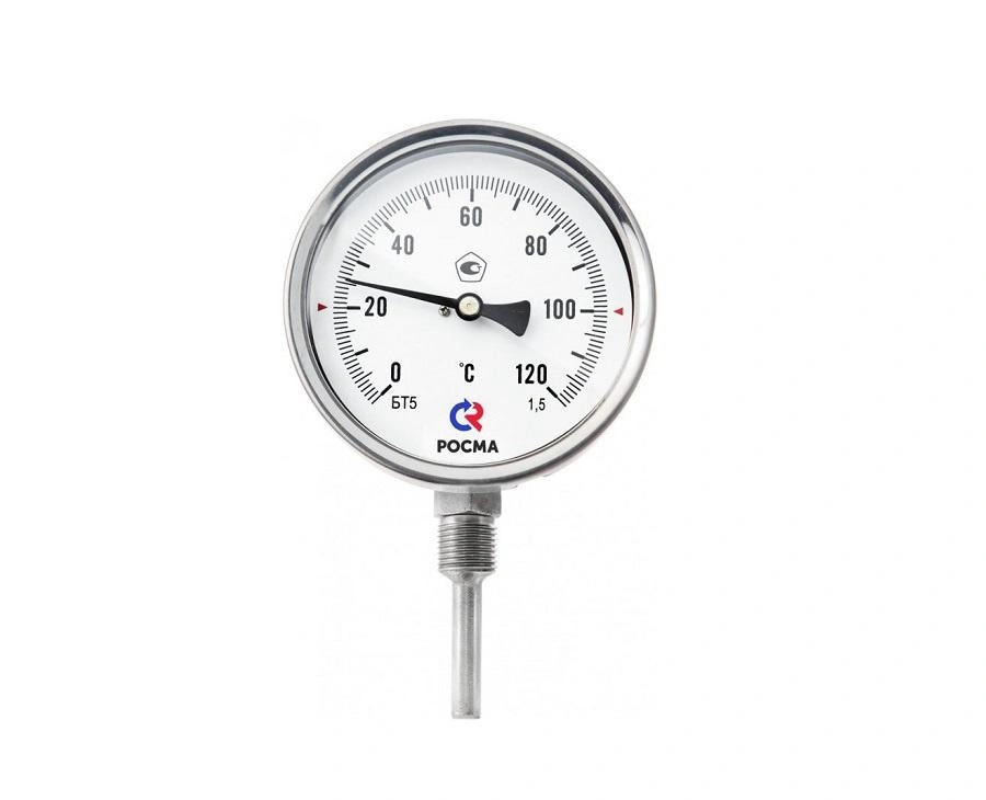 Термометр биметаллический БT-52.211, 100мм (-30...+70С) G1/2", L64, кл.т.1,5, радиальный